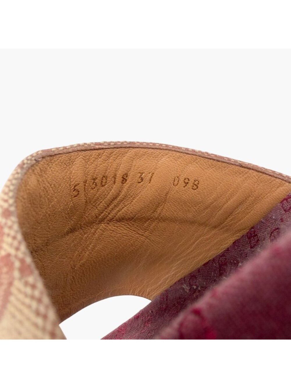 Gucci Angelina Platform Slide Sandals Beige GG Canvas Size 37 US 7 Women's - Picture 14 of 15